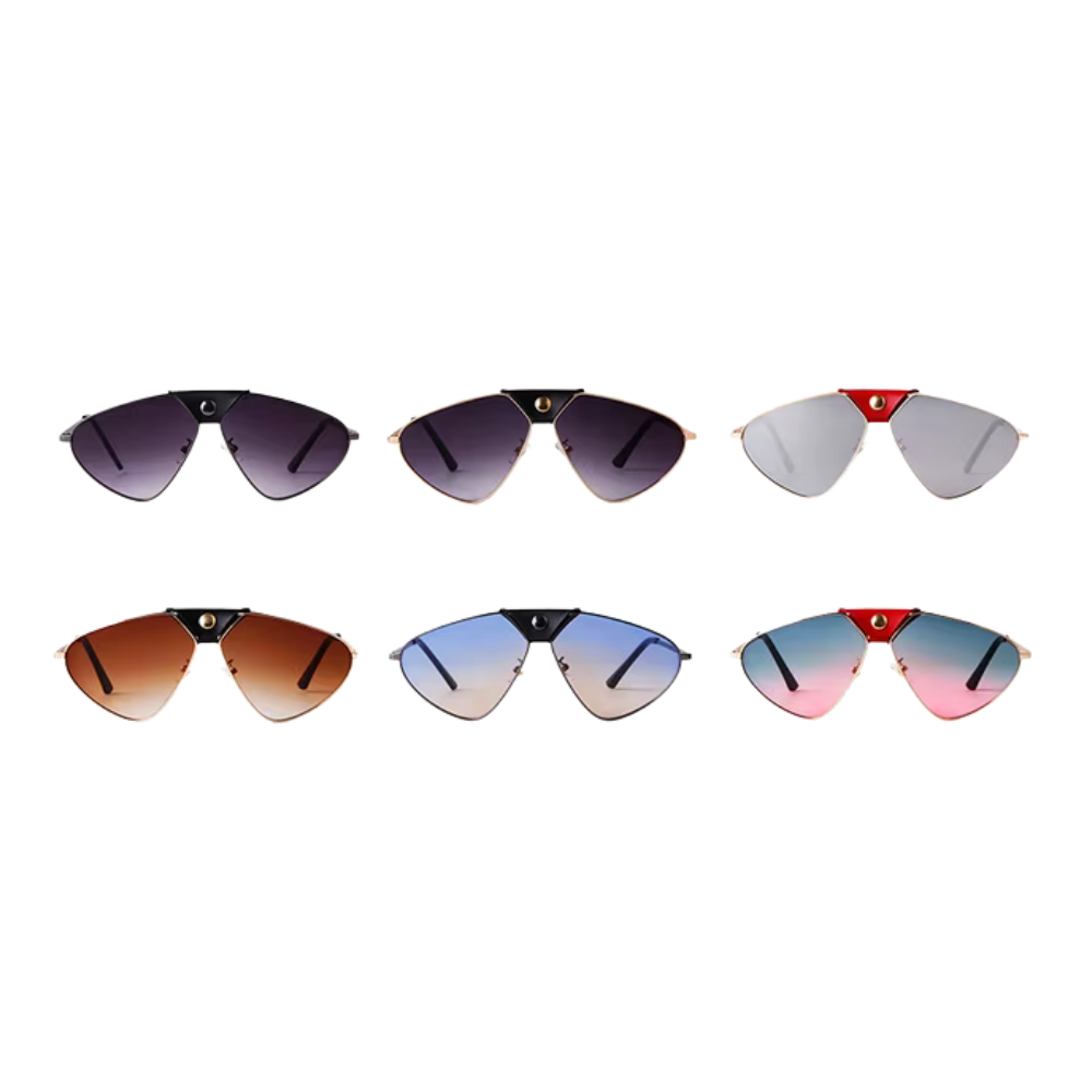 WHO CUTIE Steampunk Pilot Sunglasses Men 2025 Brand Design Retro Black Gothic Frame Sun Glasses Punk UV400 Eyewear Male S233