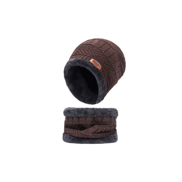 Winter Hats Knit Cap Men And Women Velvet Hat Coral Fleece Scarf Outdoor Riding Hat Warm Thickening Plus Velvet Neck Protect Cap