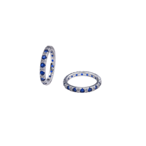 Women 925 Sterling Silver Bright Blue Zircon Rings Jewelry Anniversary Birthday Fashion Gifts for Mother Wife Girls