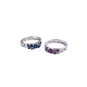 Women 925 Sterling Silver Love wireless Eternal Guardian Star Rings Anniversary Birthday Fashion Gifts for Mother Wife Girls