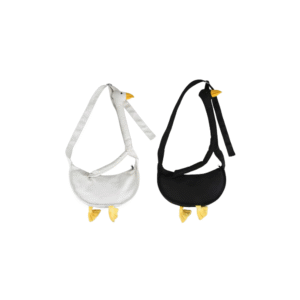 Women Silly Goose Bag Adjustable Strap Canvas Goose Crossbody Bag Large Capacity Goose Animal Satchel Bag Daily Bag for Girls