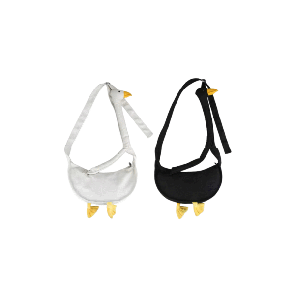 Women Silly Goose Bag Adjustable Strap Canvas Goose Crossbody Bag Large Capacity Goose Animal Satchel Bag Daily Bag for Girls