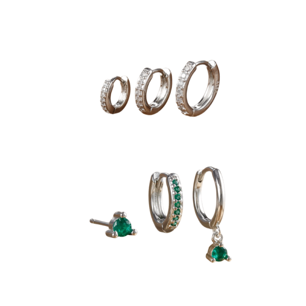 3 Piece Fashion Stainless Steel Round Star Drop Earrings Set for Women 18K Gold Plated Dangle Earring Punk Unisex Rock  Jewelry