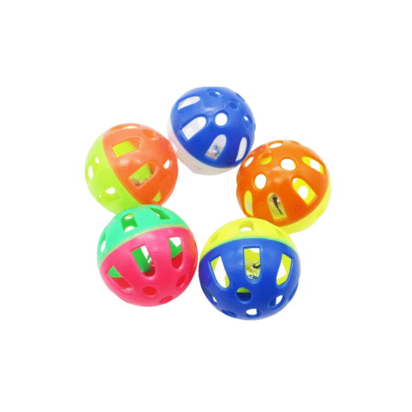 1/2/3PCS Pet Parrot Toy Colorful Hollow Rolling Bell Ball Bird Toy Parakeet Cockatiel Parrot Chew Cage Fun Toys Pet Bird