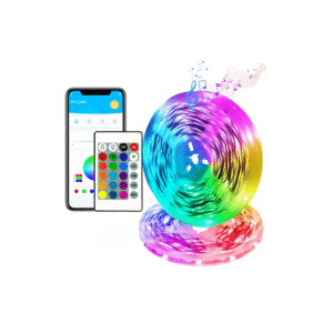 100FT LED Strip Lights for Bedroom, Desk, indoor Room Bedroom Brithday Gifts RGB Decor with Remote and 24VPower supply